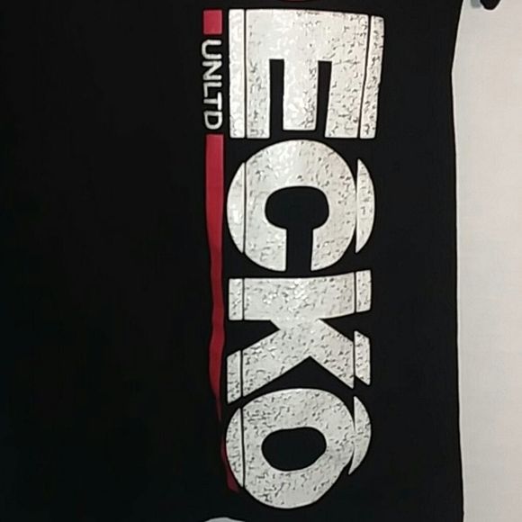 Ecko unltd black red white t-shirt rhino rawthentic tee shirt men's small NWT - Picture 5 of 7